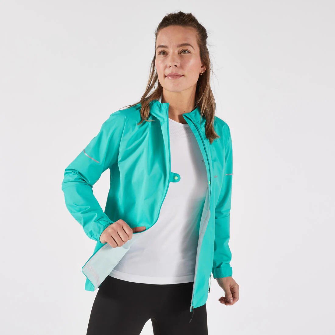 Veste running imperméable Femme, Kiprun Run Rain 900 gris foncé - Image 20