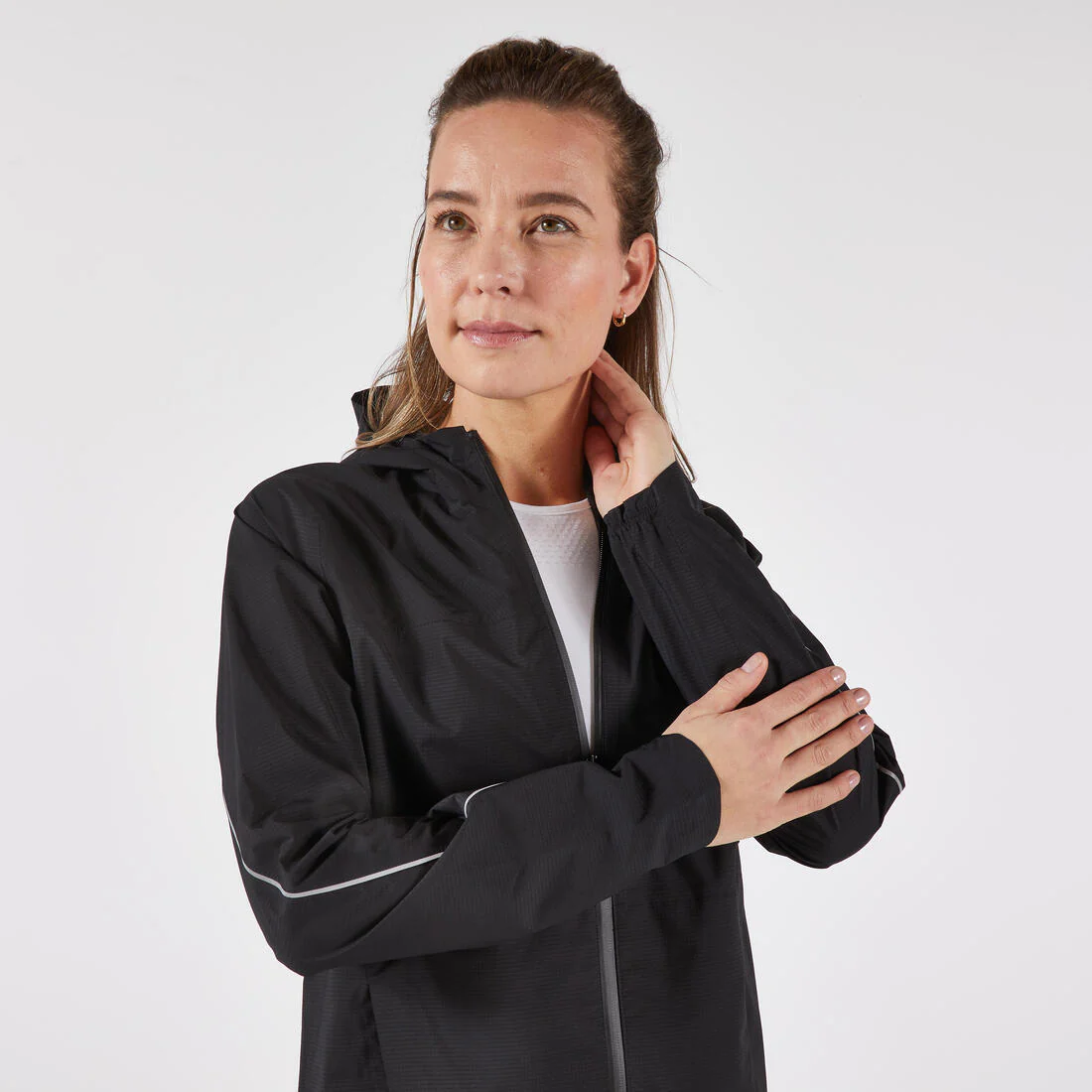 Veste running trail imperméable et respirante Femme, KIPRUN Run 500 aubergine - Image 5