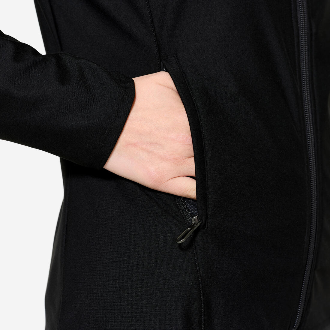 Veste zippée femme, noire - Image 5
